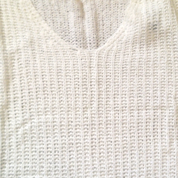 Lulu's White Born To Fly Knit Sweater Size XL - Picture 5 of 9